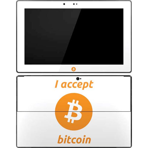 I Accept Bitcoin Surface Pro Tablet Skin